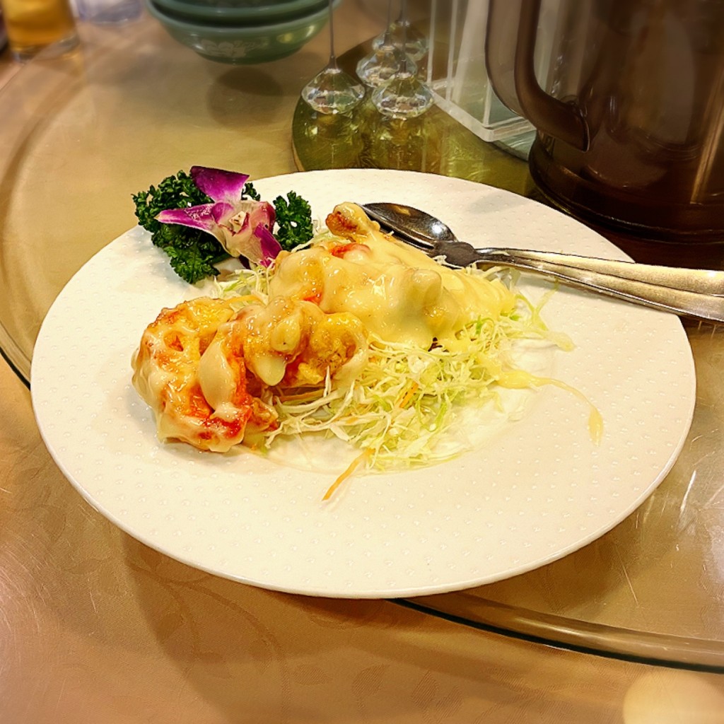 ユーザーが投稿した大海老のマヨネーズ和えの写真 - 実際訪問したユーザーが直接撮影して投稿した芝田中華料理梅蘭 阪急三番街店の写真