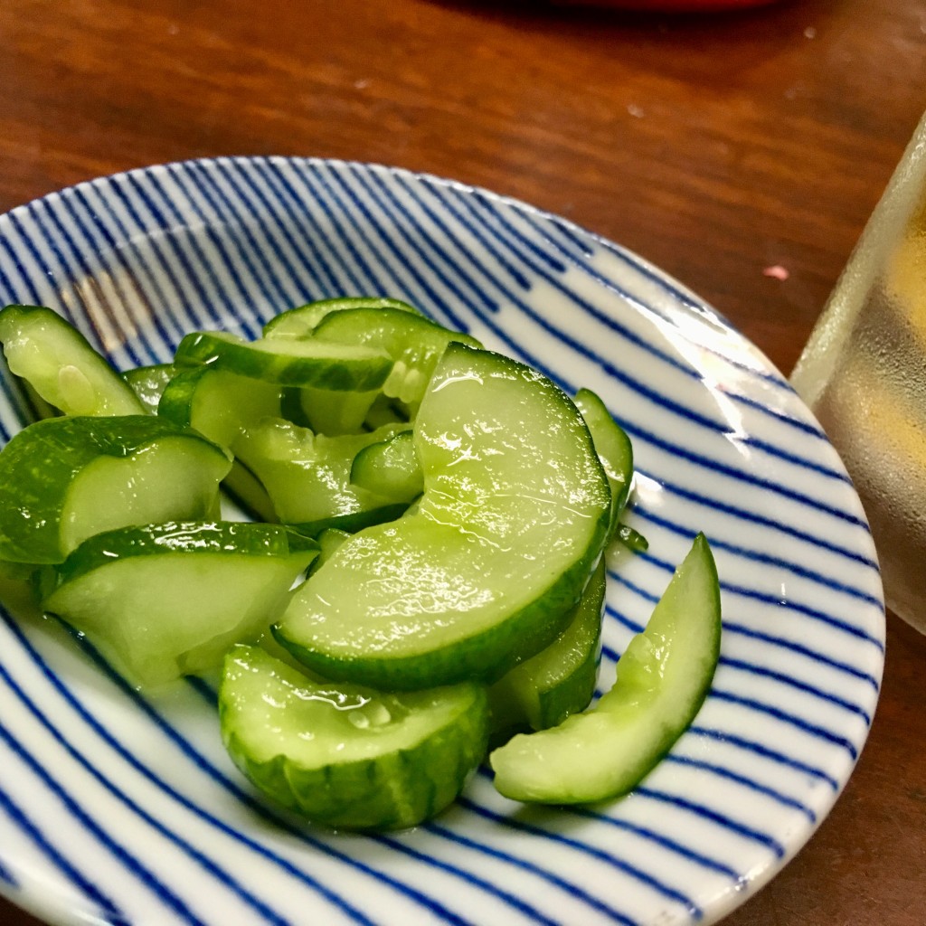 ユーザーが投稿した胡瓜の漬物の写真 - 実際訪問したユーザーが直接撮影して投稿した八幡町ラーメン専門店きたろうラーメンの写真