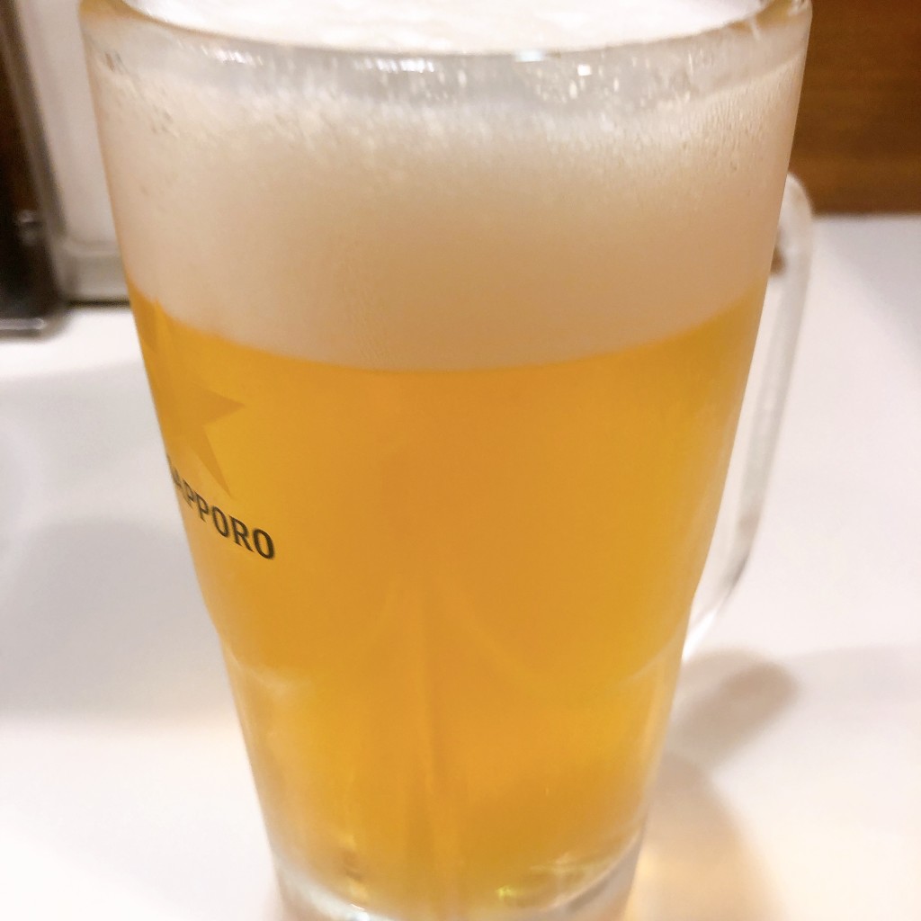 ユーザーが投稿した生ビールの写真 - 実際訪問したユーザーが直接撮影して投稿した桜木町ラーメン / つけ麺桜木の写真