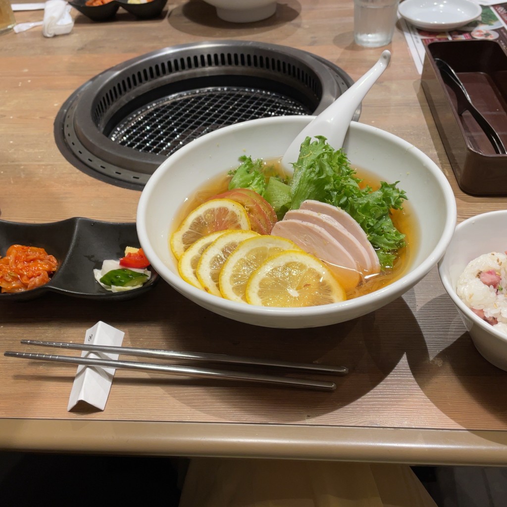 ユーザーが投稿した広島レモン冷麺ランチの写真 - 実際訪問したユーザーが直接撮影して投稿した扇焼肉焼肉一番 団楽 LECT店の写真