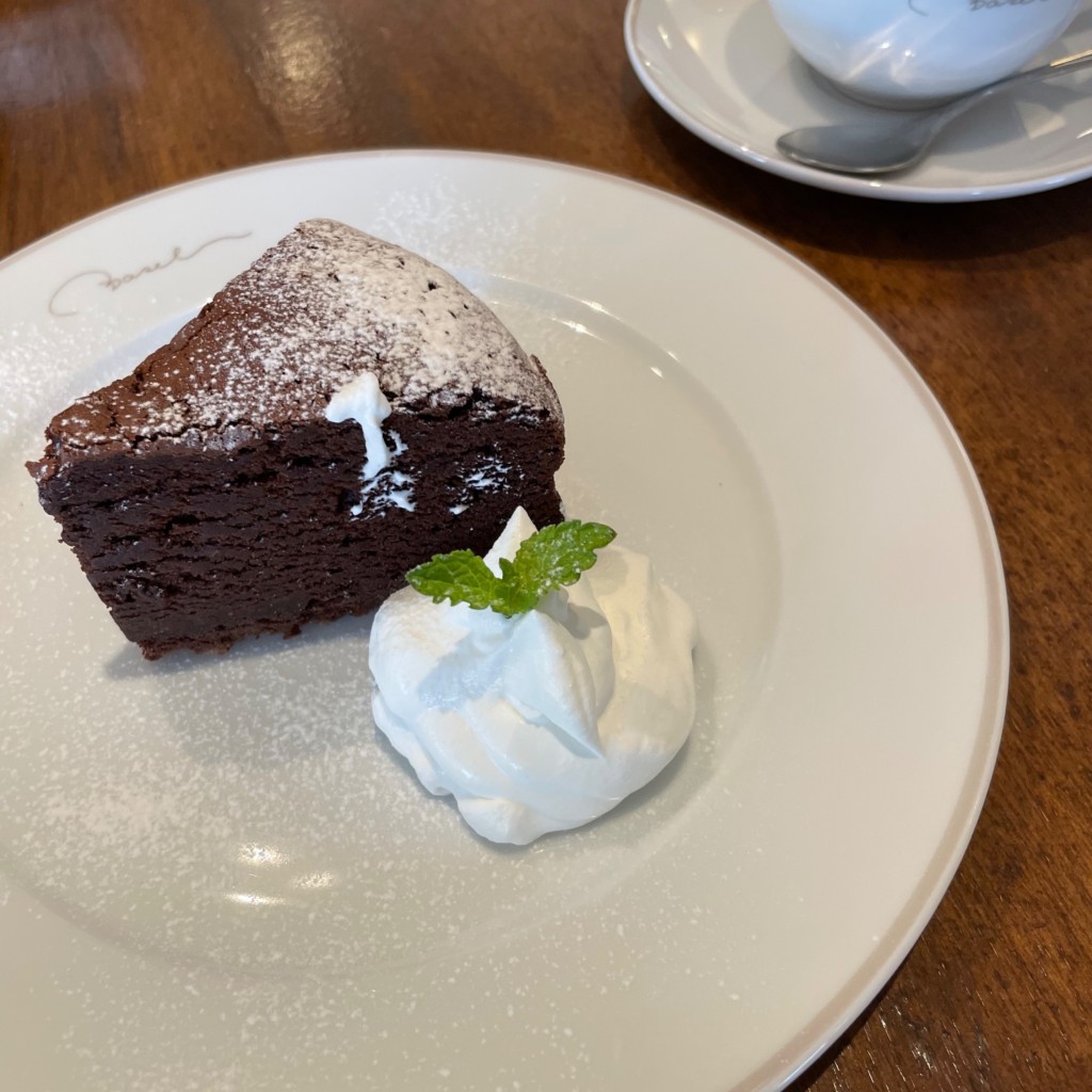 ユーザーが投稿したガトーショコラ食前の写真 - 実際訪問したユーザーが直接撮影して投稿した七国カフェヒル サイド カフェ バーゼルの写真