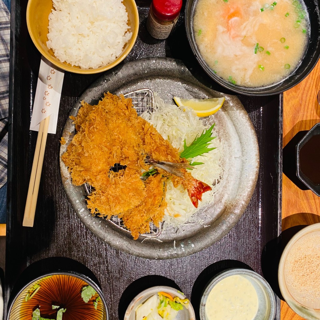 ユーザーが投稿した秋の海鮮かつ野菜膳の写真 - 実際訪問したユーザーが直接撮影して投稿した大鹿とんかつかつアンドかつ 伊丹大鹿店の写真