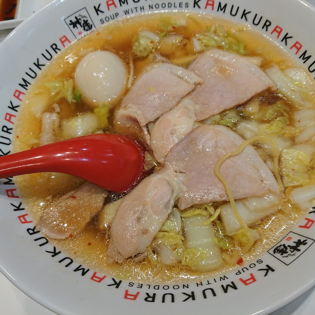 ユーザーが投稿した煮卵ラーメンの写真 - 実際訪問したユーザーが直接撮影して投稿した西中島ラーメン専門店どうとんぼり神座 エキマルシェ 新大阪店の写真