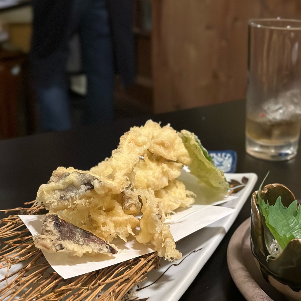 ユーザーが投稿したはもと松茸の天ぷらの写真 - 実際訪問したユーザーが直接撮影して投稿した大町居酒屋白雪の写真
