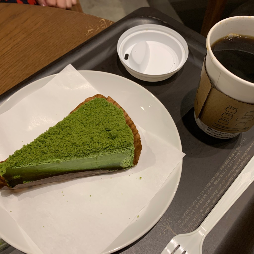 ユーザーが投稿した宇治抹茶ケーキの写真 - 実際訪問したユーザーが直接撮影して投稿した杜せきのしたカフェスターバックスコーヒー イオンモール名取店の写真