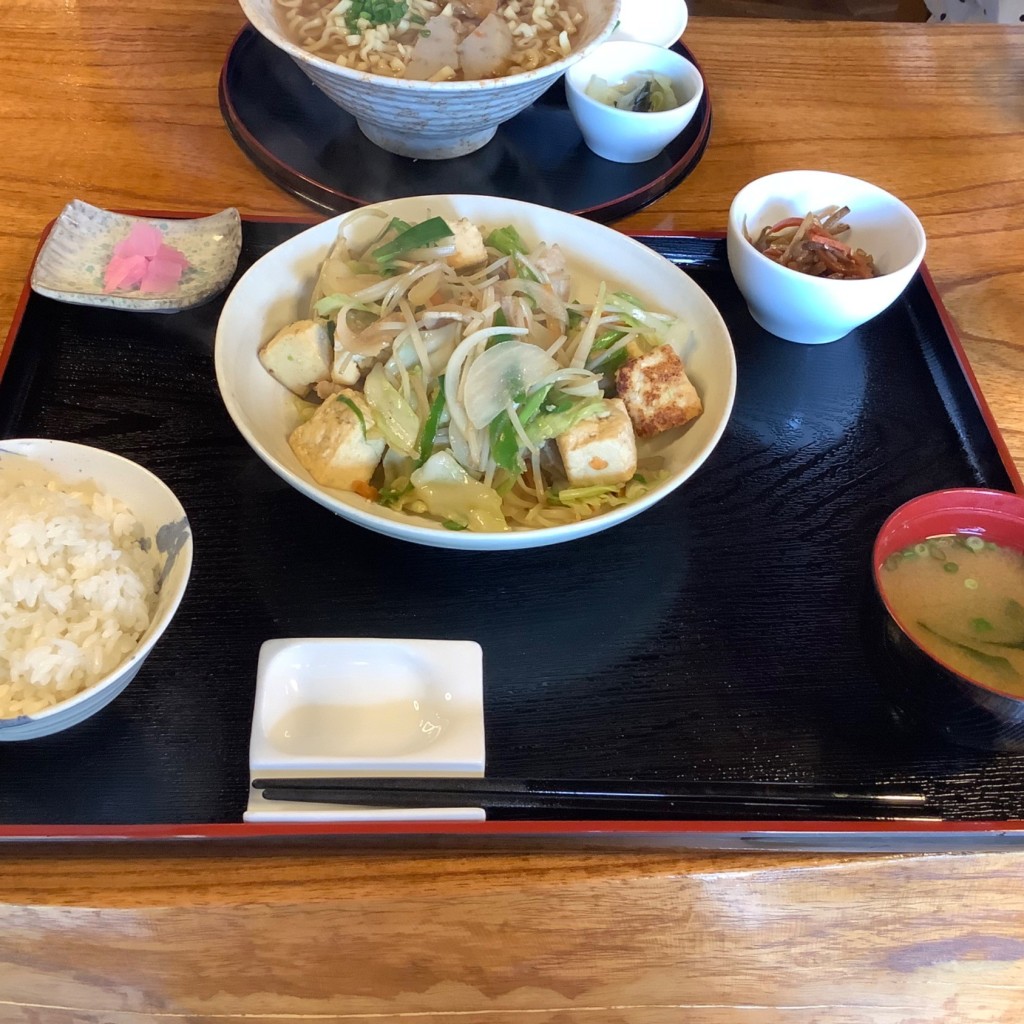 ユーザーが投稿した豆腐チャンプルー定食の写真 - 実際訪問したユーザーが直接撮影して投稿した東江前西洋料理古民家味処結の写真