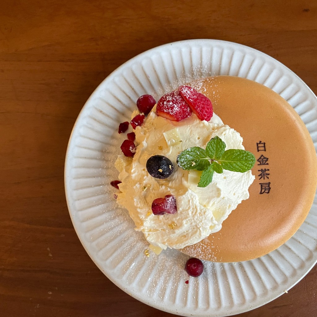 ユーザーが投稿したクリスマスパンケーキの写真 - 実際訪問したユーザーが直接撮影して投稿した白金カフェ白金茶房の写真