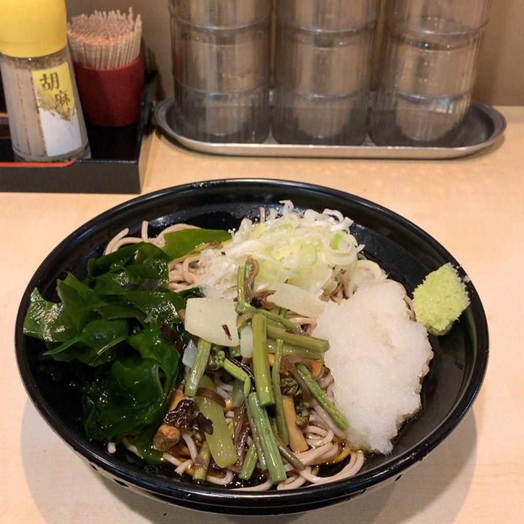 ユーザーが投稿した朝 山菜おろしそばの写真 - 実際訪問したユーザーが直接撮影して投稿した戸塚町そば駅そば 濱そば 戸塚の写真