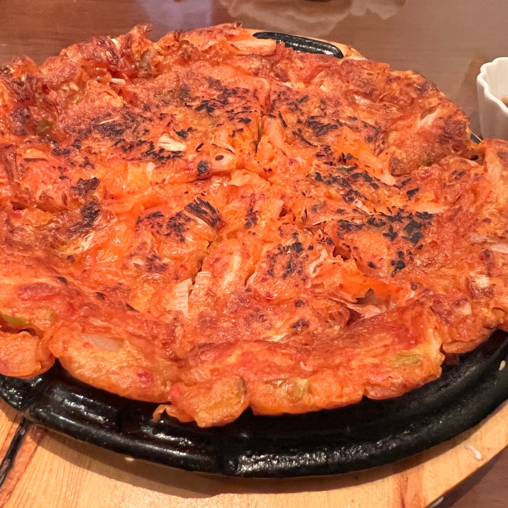 ユーザーが投稿したキムチチヂミの写真 - 実際訪問したユーザーが直接撮影して投稿した新橋韓国料理韓国家庭料理 だひゃんの写真