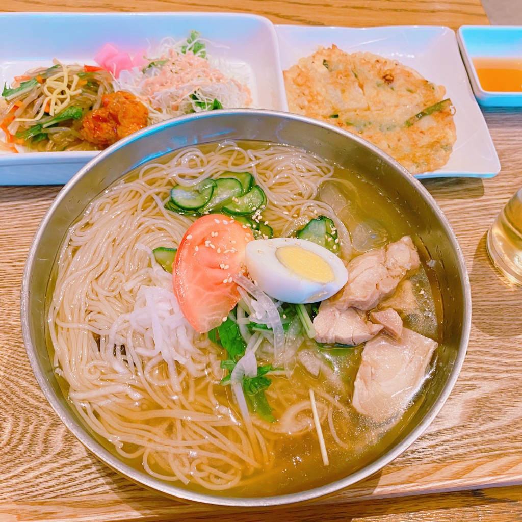 ユーザーが投稿したLunch冷麺セットの写真 - 実際訪問したユーザーが直接撮影して投稿した豊洲韓国料理韓美膳 ららぽーと豊洲店の写真