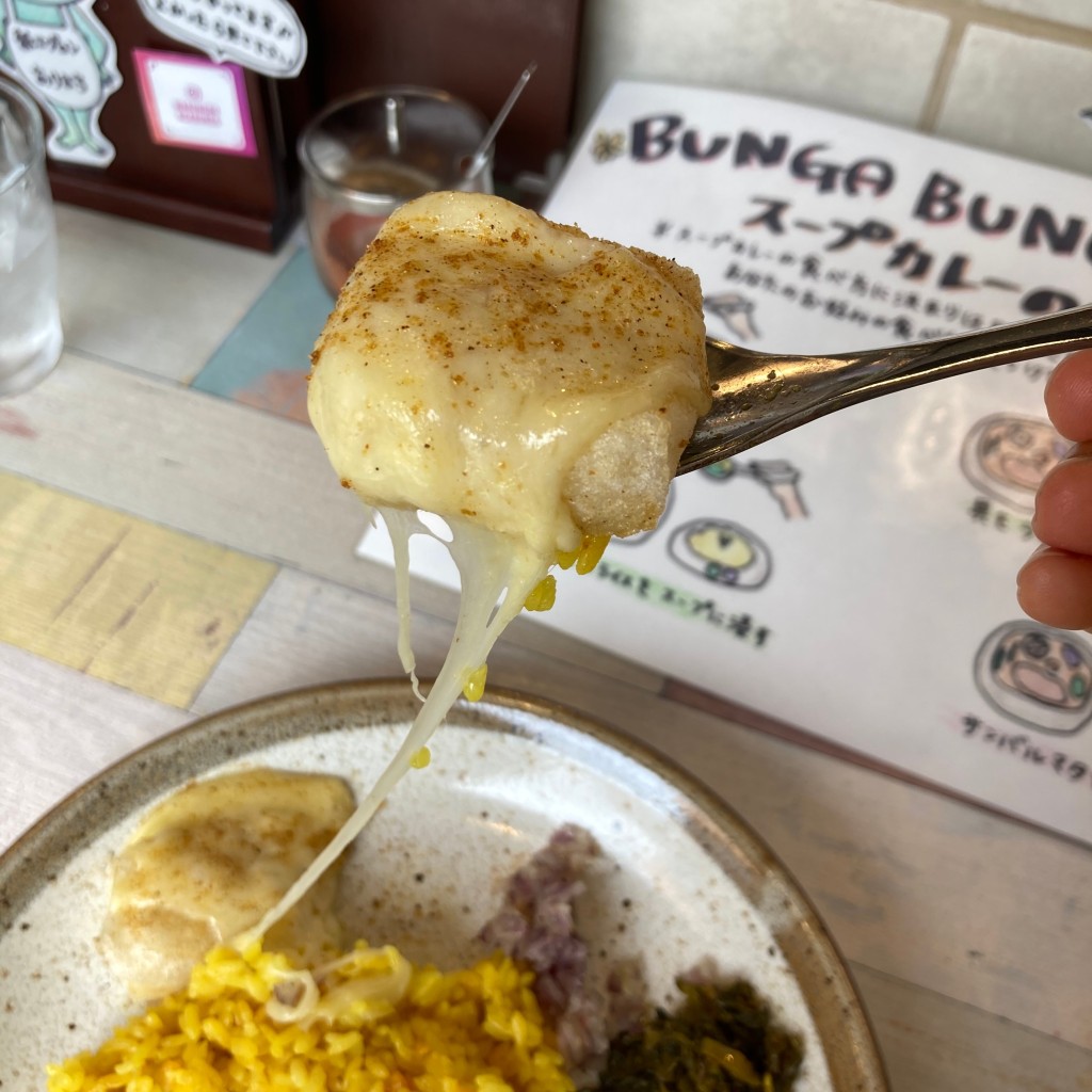 ユーザーが投稿した揚げ餅スパイスチーズの写真 - 実際訪問したユーザーが直接撮影して投稿した旭町スープカレーブンガ ブンガの写真