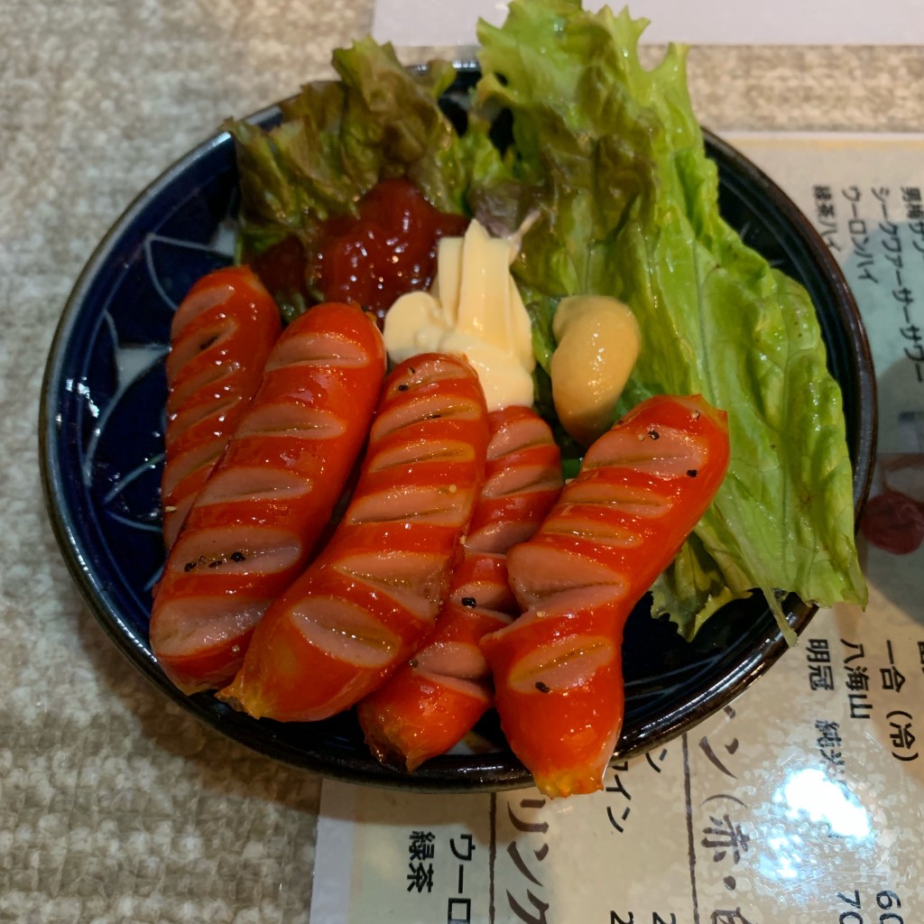 ユーザーが投稿した赤ウインナーの写真 - 実際訪問したユーザーが直接撮影して投稿した牡丹定食屋貫太の写真