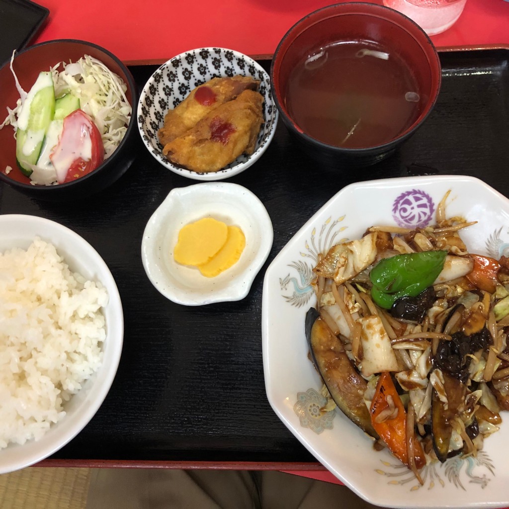 ユーザーが投稿したホイコーロー定食の写真 - 実際訪問したユーザーが直接撮影して投稿した水落町中華料理御園飯店の写真
