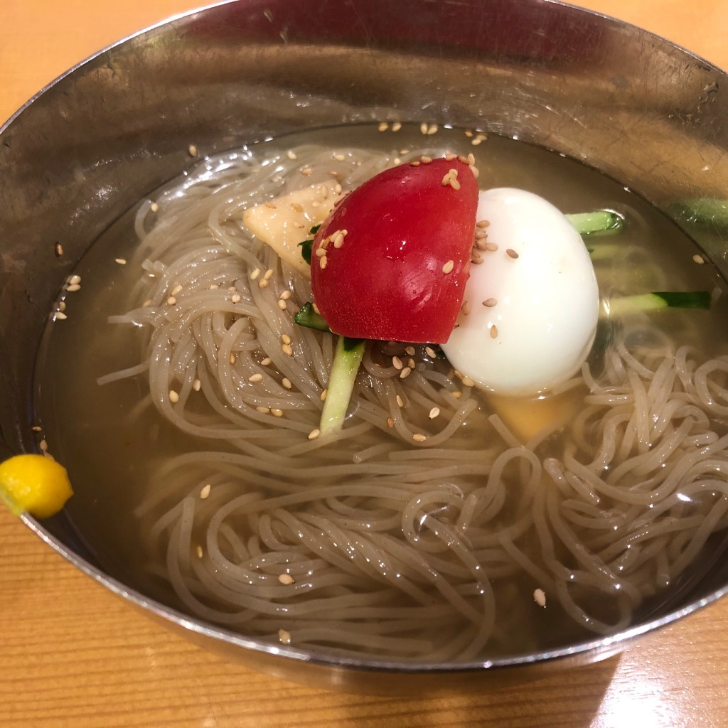 ユーザーが投稿した冷麺の写真 - 実際訪問したユーザーが直接撮影して投稿した西新宿韓国料理ヤンの家 新宿西口ハルク店の写真