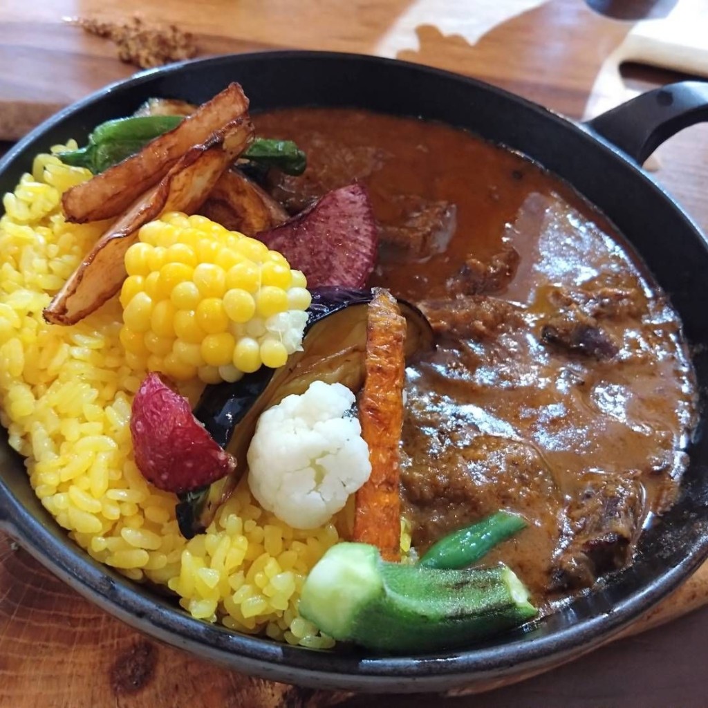 ユーザーが投稿したランチ 鹿カレーの写真 - 実際訪問したユーザーが直接撮影して投稿した軽井沢東カフェ軽井沢ベジビエの写真