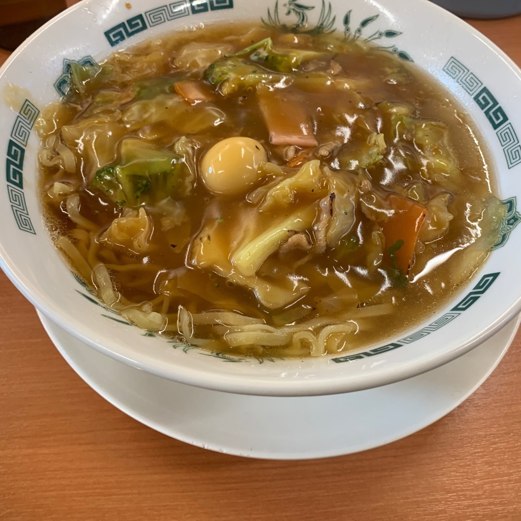 ユーザーが投稿した五目あんかけラーメンの写真 - 実際訪問したユーザーが直接撮影して投稿した神田駿河台中華料理日高屋 御茶ノ水聖橋店の写真