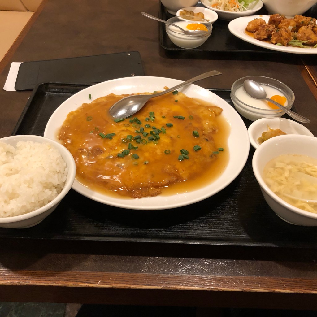 ユーザーが投稿したカニ玉(オイスターあんかけ)の写真 - 実際訪問したユーザーが直接撮影して投稿した日吉本町中華料理龍華の写真