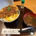 茶美豚 とじないロースかつ丼 - 実際訪問したユーザーが直接撮影して投稿した上熊本丼ものかつ丼 二葉の写真のメニュー情報