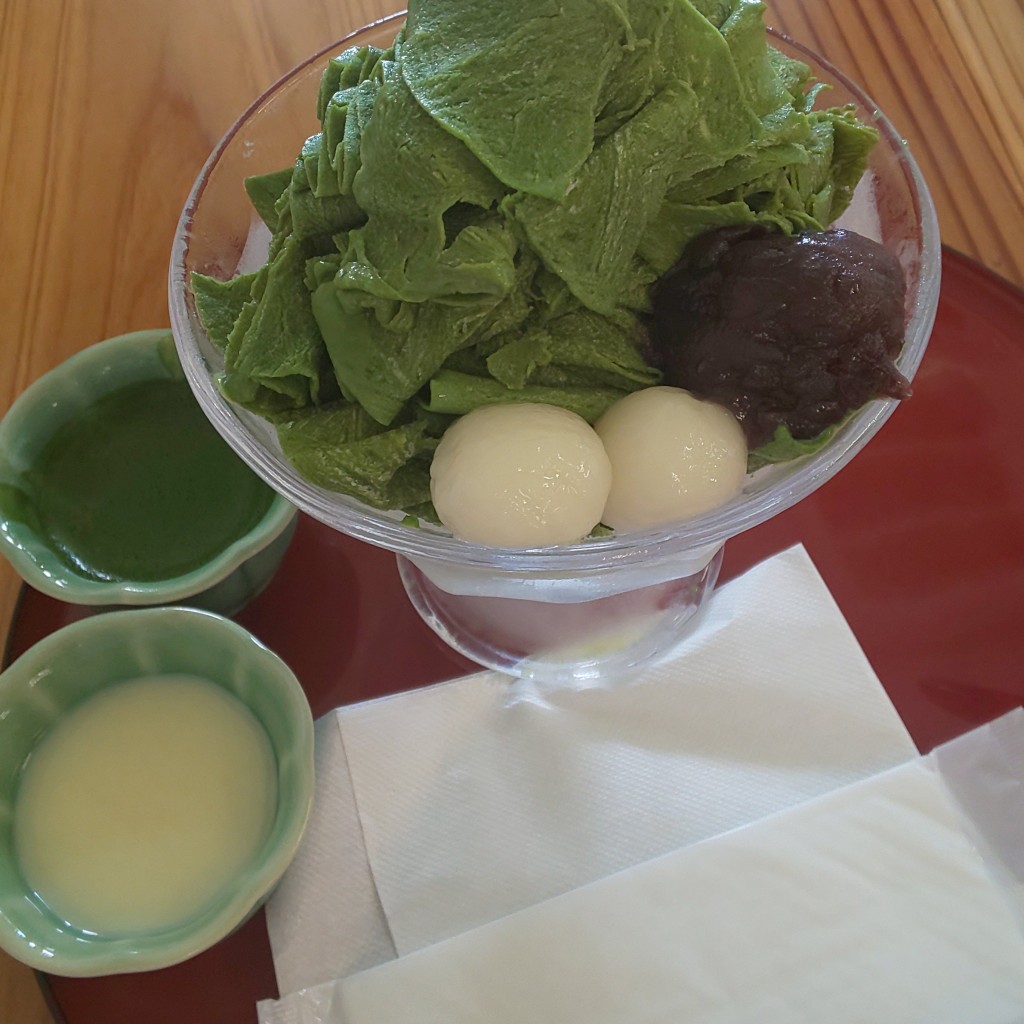 ユーザーが投稿した抹茶かき氷の写真 - 実際訪問したユーザーが直接撮影して投稿した湯船和カフェ / 甘味処d:matcha Kyoto CAFE & KITCHENの写真