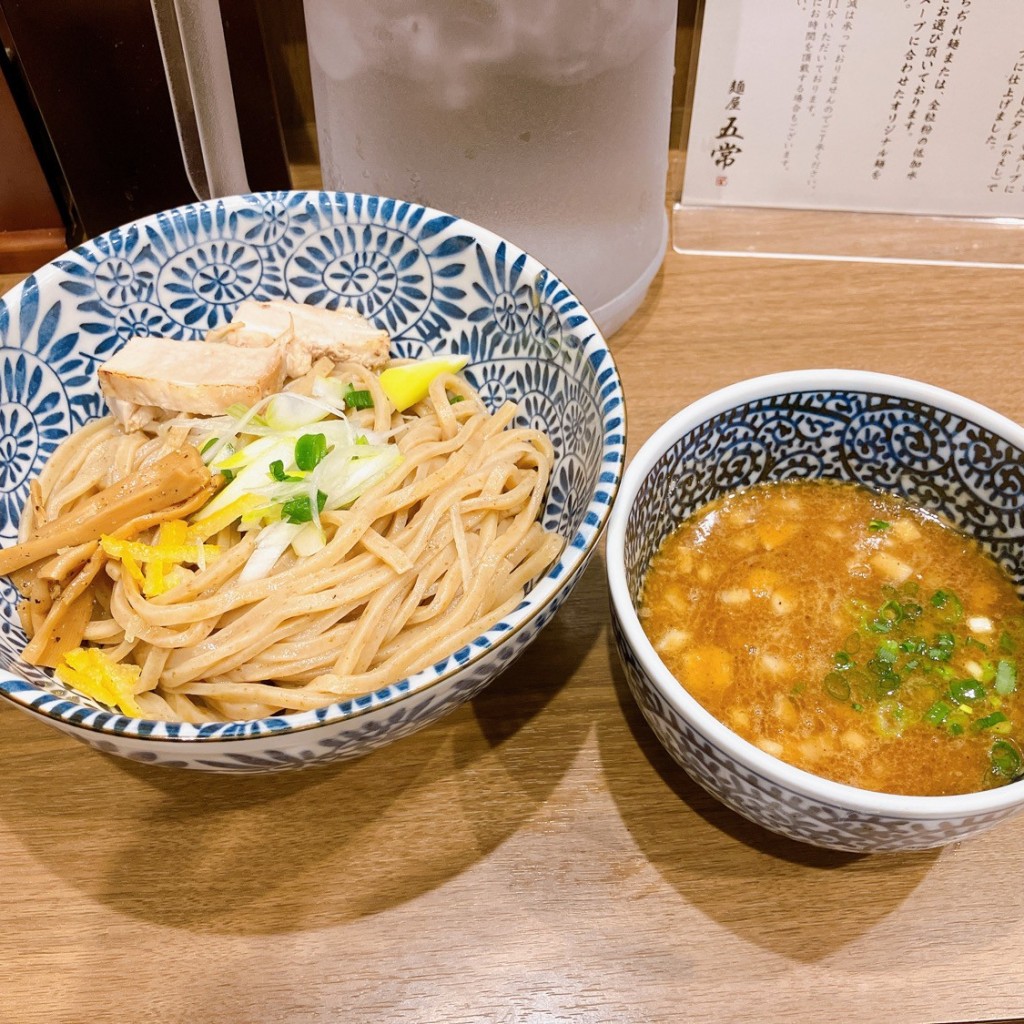 ユーザーが投稿した濃厚魚介豚骨つけ麺(胚芽麺)の写真 - 実際訪問したユーザーが直接撮影して投稿した新橋ラーメン専門店麺屋 五常 ウイング新橋店の写真