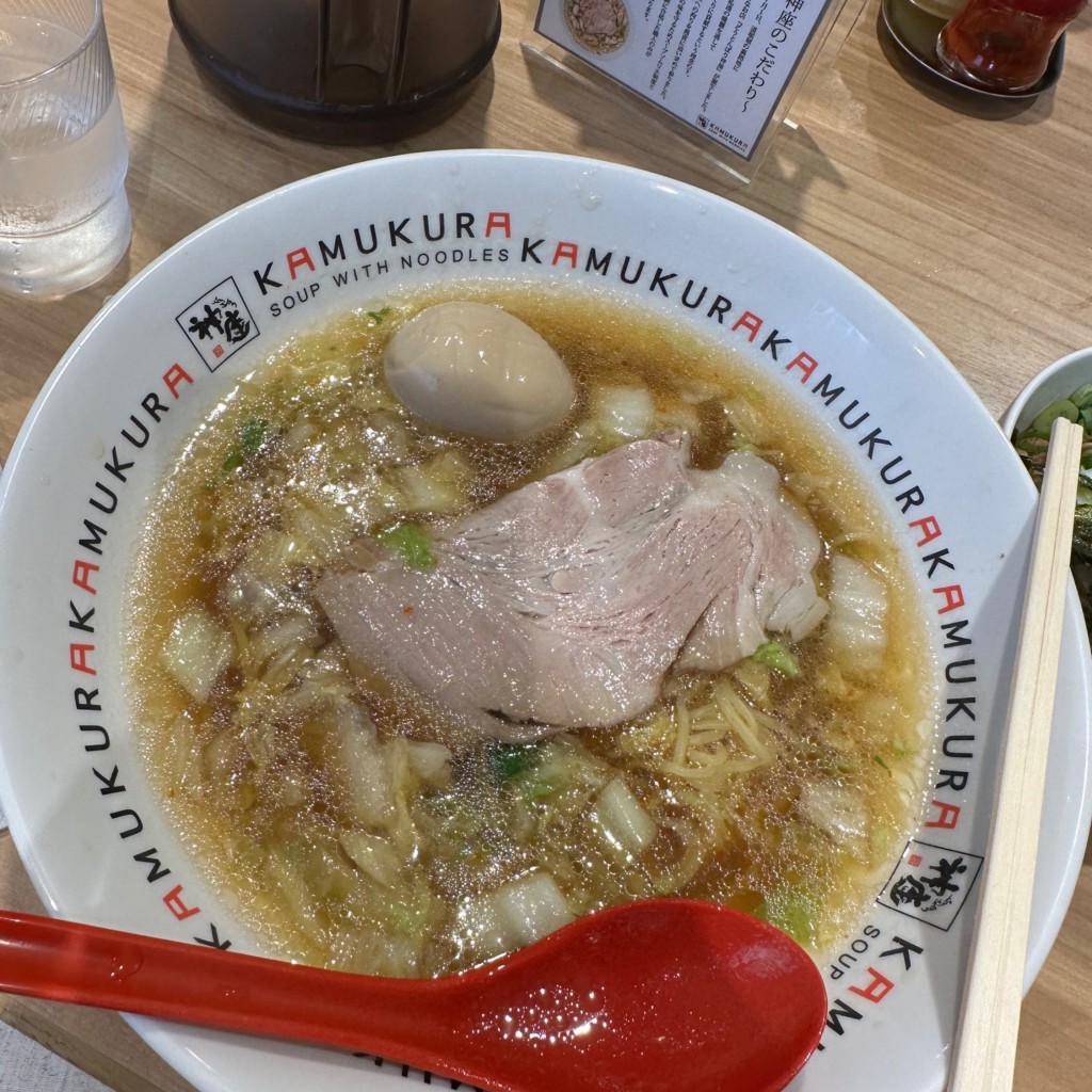 ユーザーが投稿した煮玉子ラーメンの写真 - 実際訪問したユーザーが直接撮影して投稿した難波ラーメン専門店どうとんぼり 神座 なんば店の写真