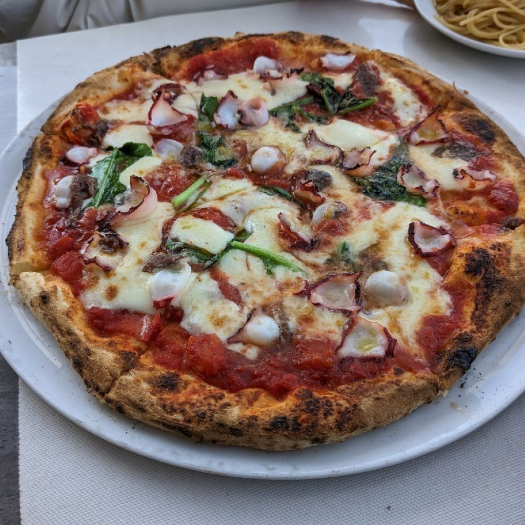 ユーザーが投稿したタコのピザの写真 - 実際訪問したユーザーが直接撮影して投稿した(番地が直接)パスタペスカトーレの写真
