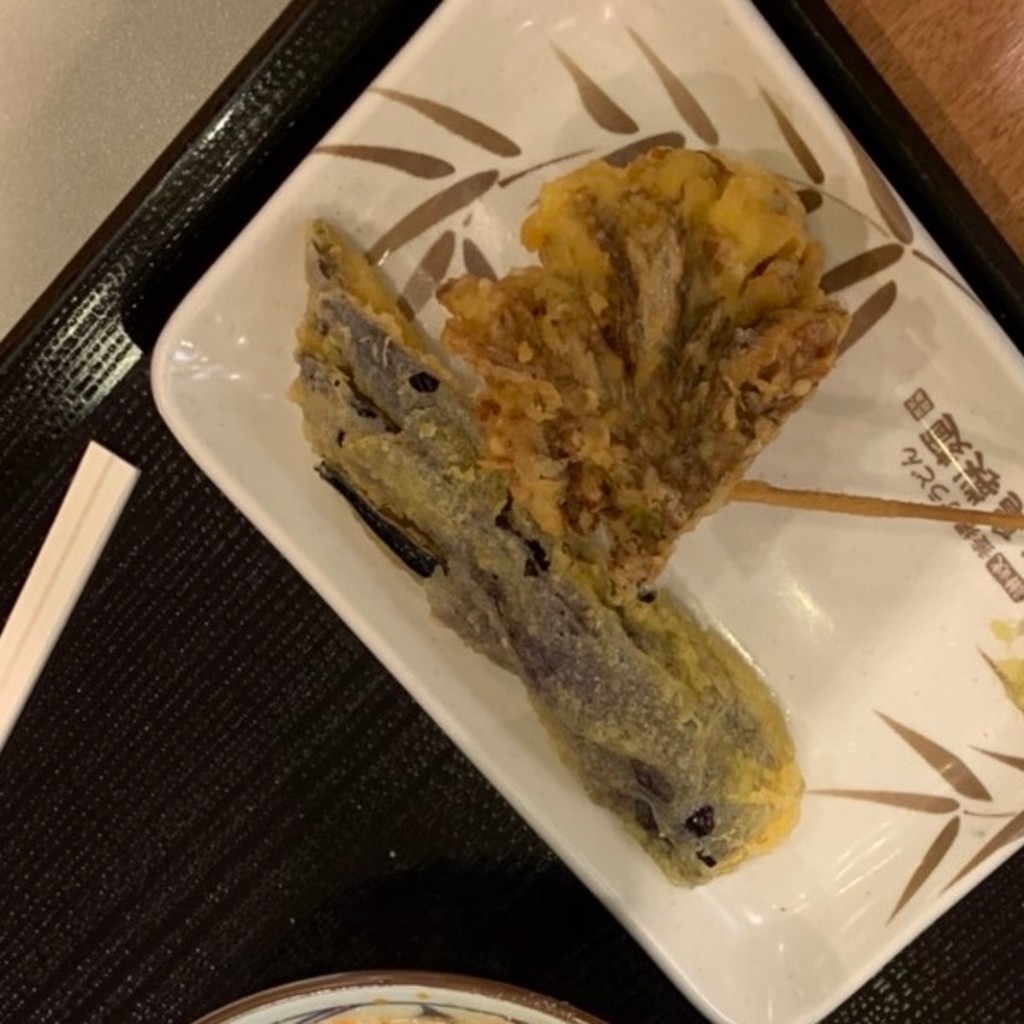 ユーザーが投稿した長なす天の写真 - 実際訪問したユーザーが直接撮影して投稿した菖蒲町菖蒲うどん丸亀製麺 モラージュ菖蒲店の写真