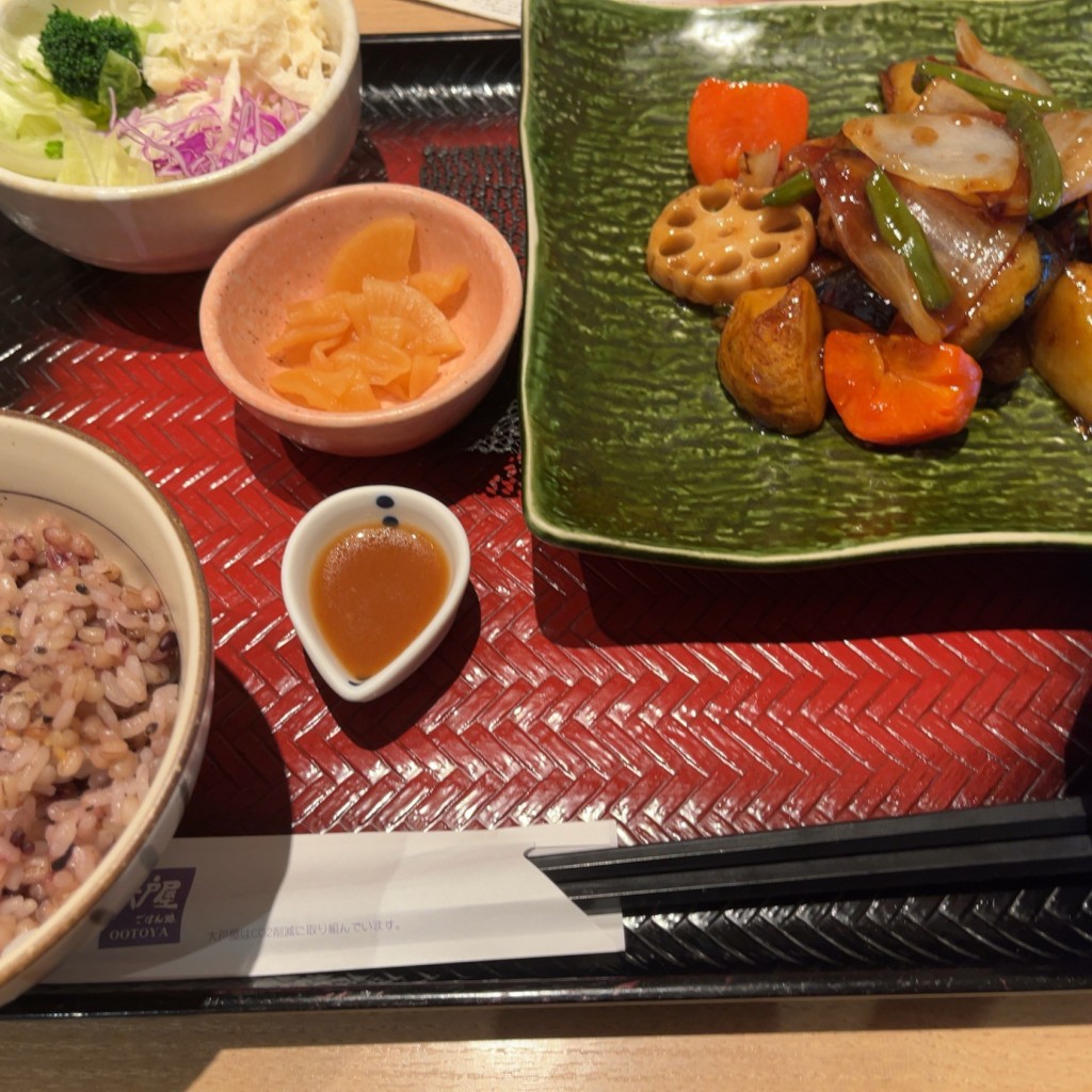 ユーザーが投稿した[定食]鶏と野菜の黒酢あんの写真 - 実際訪問したユーザーが直接撮影して投稿した南幸定食屋大戸屋 横浜ジョイナス店の写真