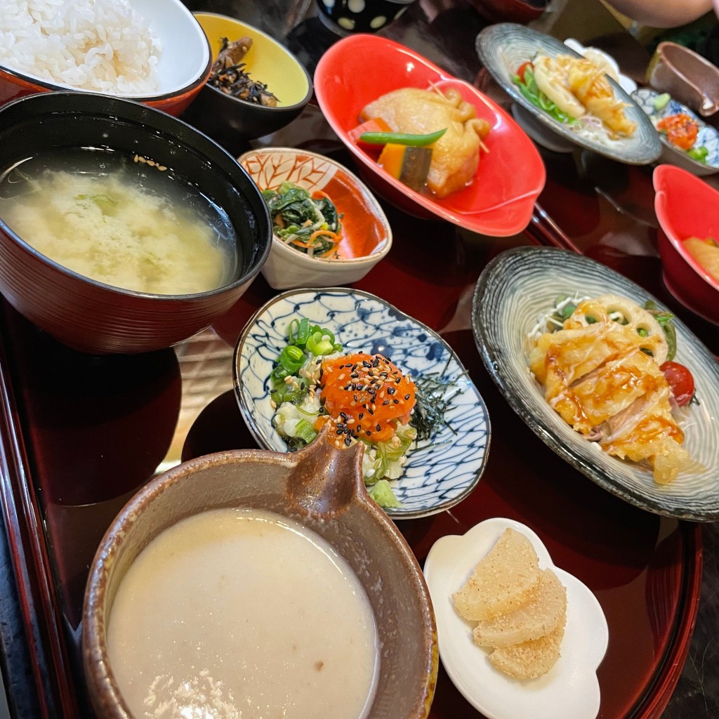 ユーザーが投稿した大和芋和ごはんランチの写真 - 実際訪問したユーザーが直接撮影して投稿した佐鳴台和食 / 日本料理とろろや 佐鳴台本店の写真