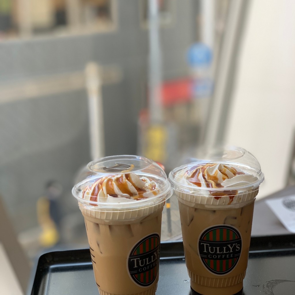 ユーザーが投稿したキャラメルラテソルティの写真 - 実際訪問したユーザーが直接撮影して投稿した本通カフェタリーズコーヒー &TEA 広島本通店の写真