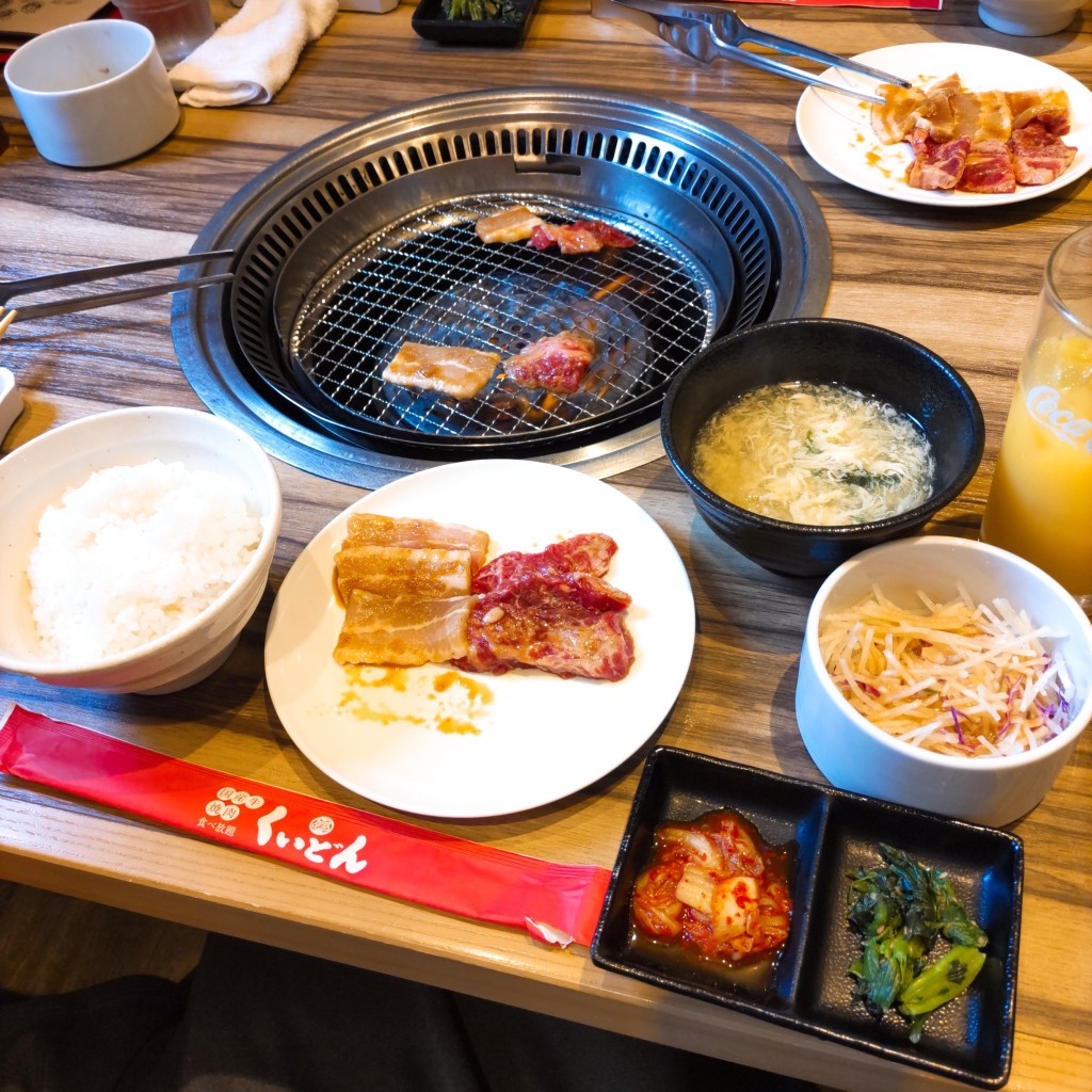 ユーザーが投稿した焼肉セットLunchの写真 - 実際訪問したユーザーが直接撮影して投稿した新城焼肉国産牛焼肉くいどん 新城店の写真