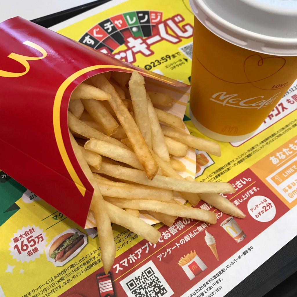 ユーザーが投稿したマックフライポテトの写真 - 実際訪問したユーザーが直接撮影して投稿した塚口本町ファーストフードマクドナルド つかしん店の写真