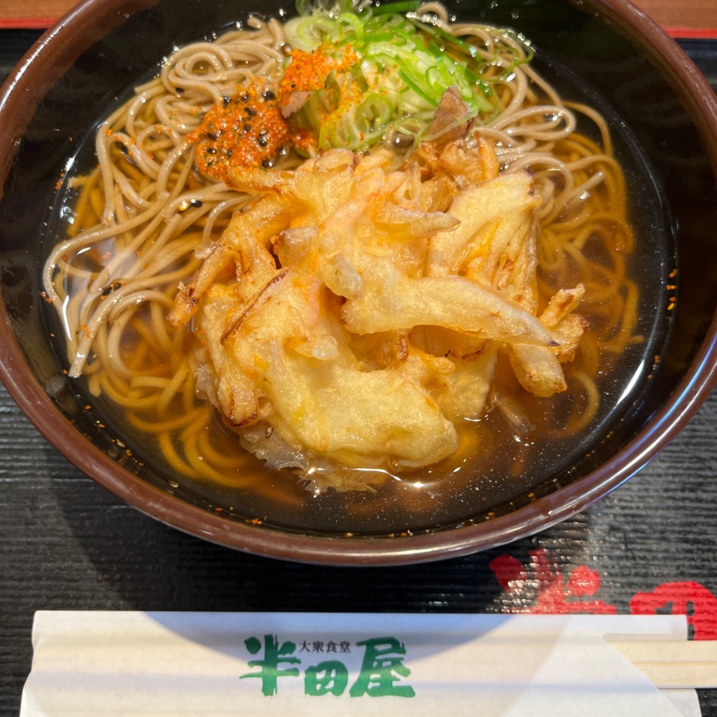 ユーザーが投稿した天ぷらそばの写真 - 実際訪問したユーザーが直接撮影して投稿した小仙波定食屋大衆食堂 半田屋 川越店の写真