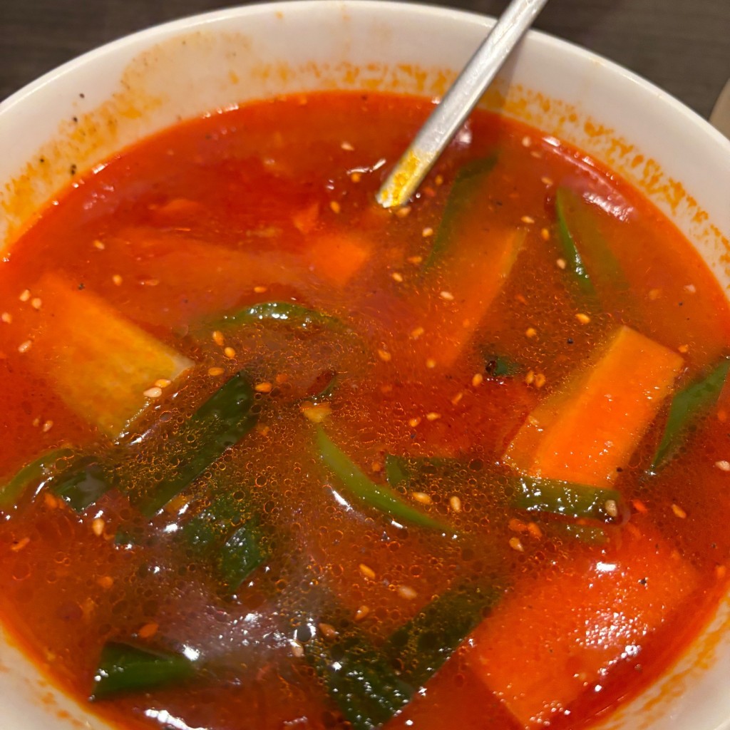 ユーザーが投稿したユッケジャンスープ Iの写真 - 実際訪問したユーザーが直接撮影して投稿した関屋昭和町韓国料理韓国料理 韓竜庭の写真