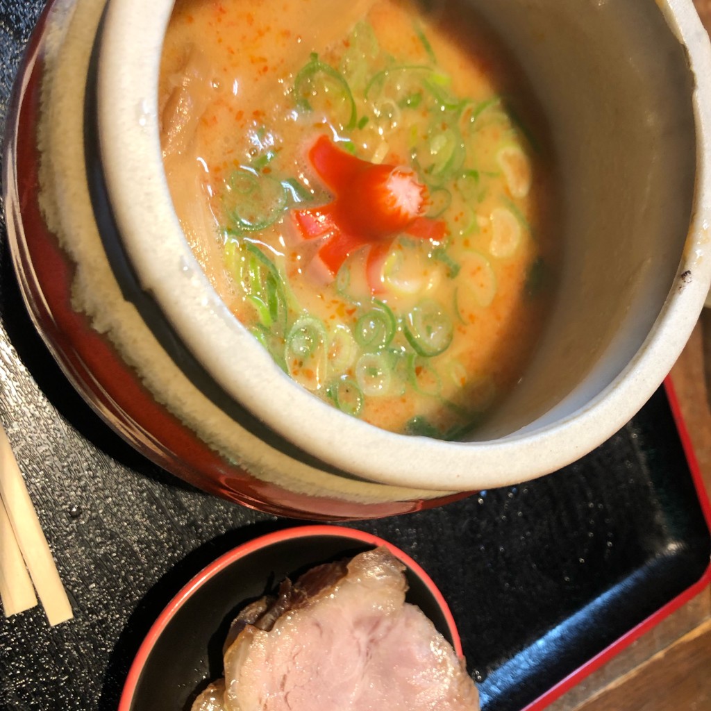 ユーザーが投稿したヤバ辛 蛸壺ラーメンの写真 - 実際訪問したユーザーが直接撮影して投稿した香里新町ラーメン / つけ麺麺道服部の写真