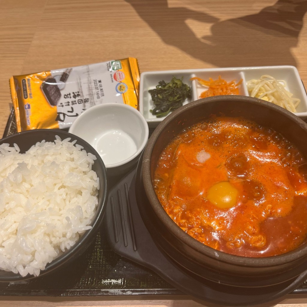 ユーザーが投稿したアサリ純豆腐の写真 - 実際訪問したユーザーが直接撮影して投稿した赤池町韓国料理東京純豆腐 プライムツリー赤池店の写真