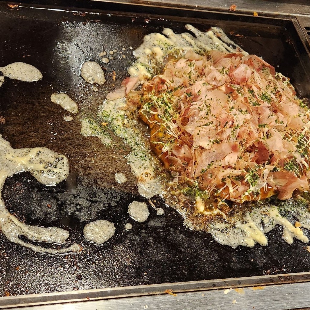 ユーザーが投稿したチーズ天お好み焼きの写真 - 実際訪問したユーザーが直接撮影して投稿した月島もんじゃ焼き月島名物もんじゃ だるま 月島本店の写真