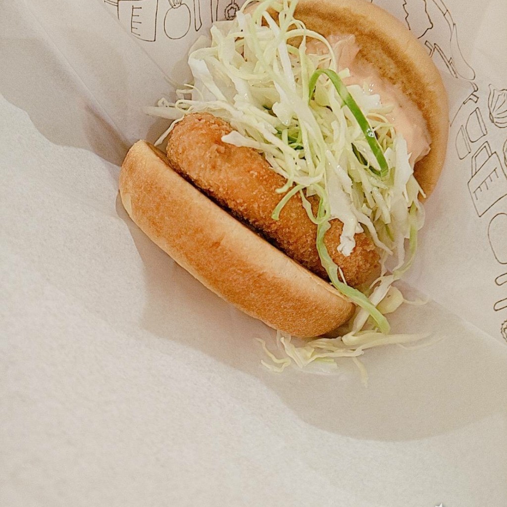 ユーザーが投稿したチキンバーガーの写真 - 実際訪問したユーザーが直接撮影して投稿した東浅香山町ファーストフードモスバーガー イオンモール堺北花田店の写真
