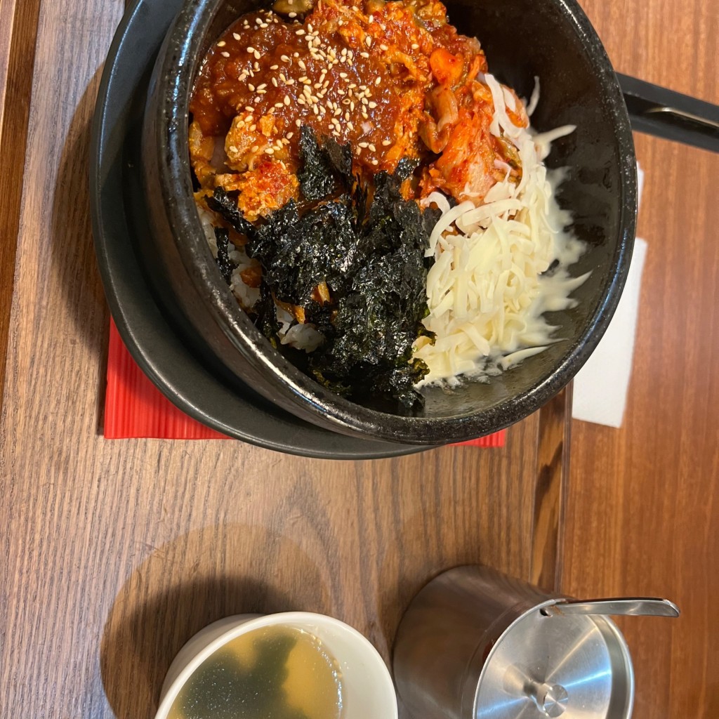 ユーザーが投稿したチーズタッカ石焼の写真 - 実際訪問したユーザーが直接撮影して投稿した難波韓国料理コリアンキッチン・シジャン (Korean Kitchen Shijan) なんばシティ本館店の写真