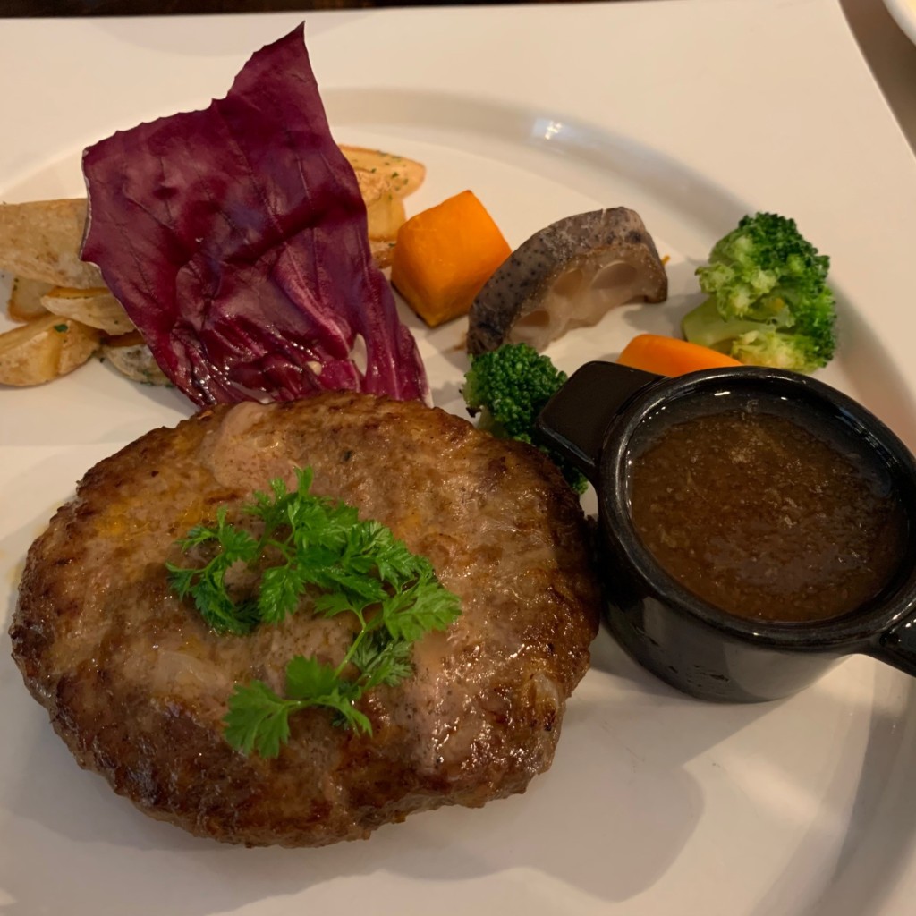 ユーザーが投稿したハンバーグランチの写真 - 実際訪問したユーザーが直接撮影して投稿した笹口和食 / 日本料理レストラン 彩巴の写真
