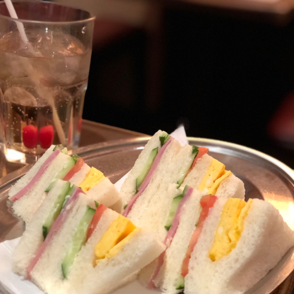 ユーザーが投稿したミックスサンドイッチセットの写真 - 実際訪問したユーザーが直接撮影して投稿した西九条喫茶店プラザカフェの写真