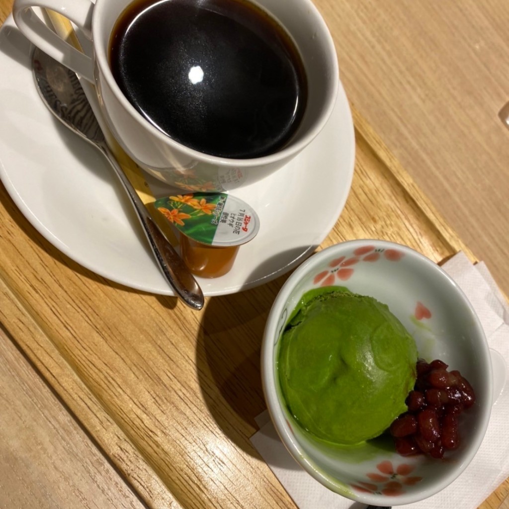 ユーザーが投稿した抹茶アイスの写真 - 実際訪問したユーザーが直接撮影して投稿した大深町そば家族亭 LINKS UMEDA店の写真