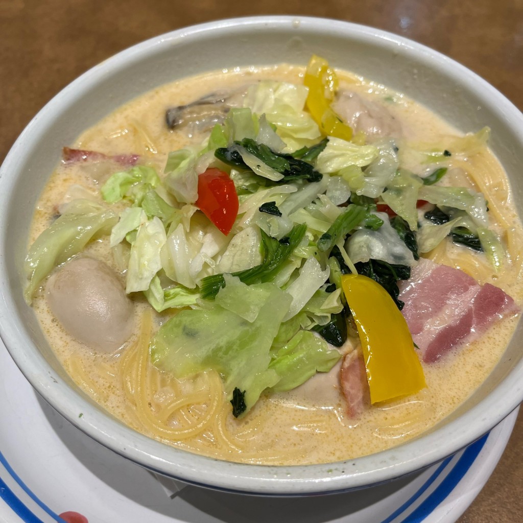 ユーザーが投稿した野菜牡蠣スープパスタの写真 - 実際訪問したユーザーが直接撮影して投稿した八景町パスタジョリーパスタ 三田店の写真