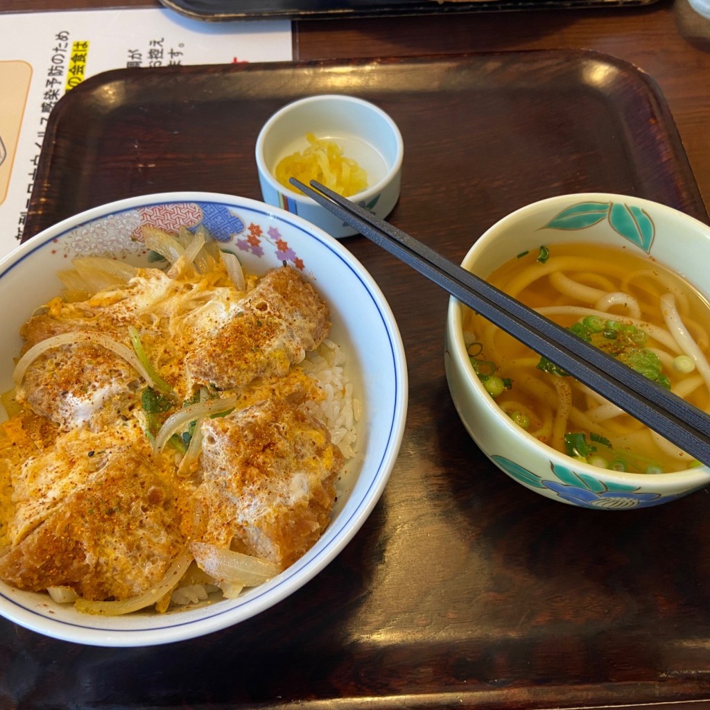 ユーザーが投稿したひれかつ丼Lunchの写真 - 実際訪問したユーザーが直接撮影して投稿した長者うどんむぎの里 郡山長者店の写真