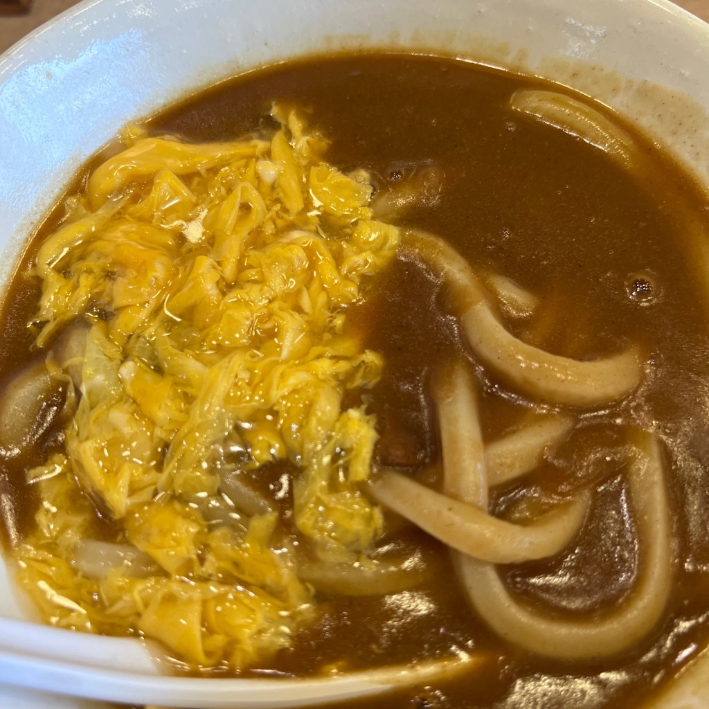 ユーザーが投稿したカレ玉うどんの写真 - 実際訪問したユーザーが直接撮影して投稿した郷東町うどんこだわり麺や 高松郷東店の写真