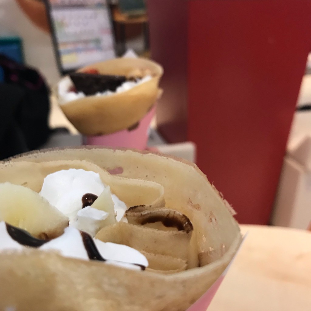 ユーザーが投稿したチョコバナナの写真 - 実際訪問したユーザーが直接撮影して投稿した花園スイーツマザーズクレープ 新潟駅ビルCoCoLo店の写真