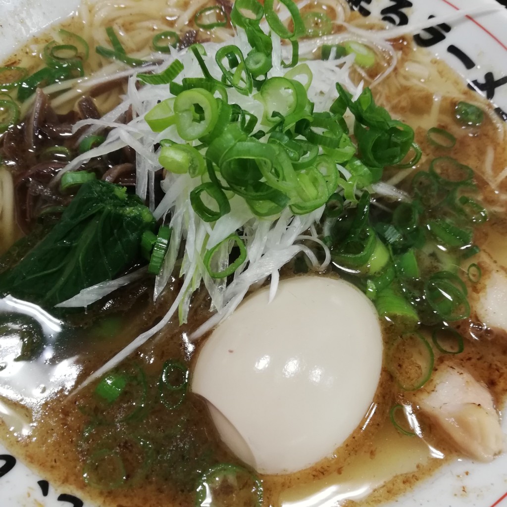 ユーザーが投稿したかつおラーメン+味玉の写真 - 実際訪問したユーザーが直接撮影して投稿した大手町ラーメン / つけ麺やすまるラーメン 大手町店の写真