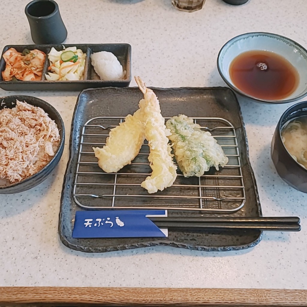 ユーザーが投稿したLunchカニ おすすめ定食の写真 - 実際訪問したユーザーが直接撮影して投稿した北郷二条天ぷら天ぷら倶楽部 北郷店の写真