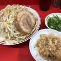 ラーメン+ネギ+アブラ飯 - 実際訪問したユーザーが直接撮影して投稿した一乗寺里ノ前町ラーメン / つけ麺ラーメン二郎 京都店の写真のメニュー情報