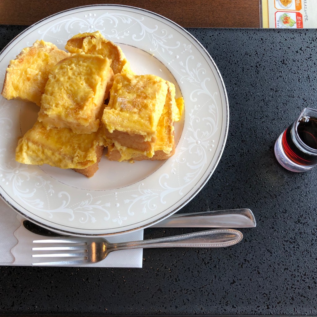 ユーザーが投稿したフレンチトーストモーニングの写真 - 実際訪問したユーザーが直接撮影して投稿した瑞原コーヒー専門店珈集 伊丹店の写真